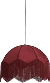 Bordowa lampa wisząca z tekstylnym kloszem ø 60 cm Malacia – Light & Living