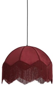 Bordowa lampa wisząca z tekstylnym kloszem ø 60 cm Malacia – Light &amp; Living