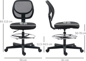 Vinsetto Ergonomiczne Krzesło Biurowe z Podnóżkiem Fotel Dyrektorski Wyściełane Oparcie Brązowe | Aosom PL