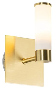 Nowoczesna lampa ścienna do łazienki mosiądz IP44 - Bath Nowoczesny Oswietlenie wewnetrzne