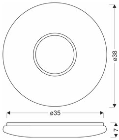 Biała lampa sufitowa LED 38x38 cm Uran – Candellux Lighting