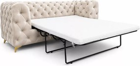 Sofa Moet – elegancka sofa tapicerowana w stylu glamour, pikowana, welurowa