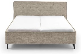 Beżowe tapicerowane łóżko dwuosobowe 180x200 cm Alicante – Meise Möbel