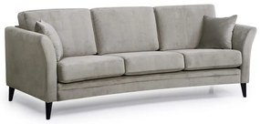 Beżowa aksamitna sofa Scandic Eden, 237 cm