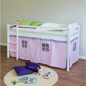 Łóżko piętrowe 90x200 cm Różowe