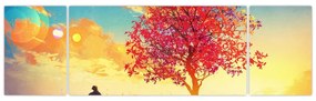 Obraz drzewa na wzgórzu (170x50 cm)