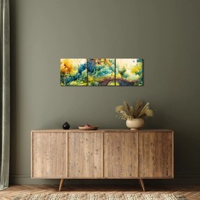 Obraz - Baśniowy zamek (z zegarem) (90x30 cm)
