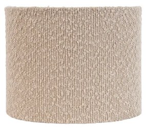 Abażur z tkaniny beżowy z tkaniny typu teddy 18/18/14 Nowoczesny
