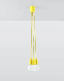 Lampa wisząca DIEGO 3 żółta SOLLUX  LIGHTING