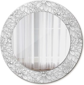 Lustro z nadrukiem okrągłe Kwiaty lotosu