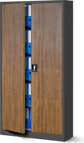 Szafa biurowa Eco Design Jan H 90x40x195 cm antracyt/orzech