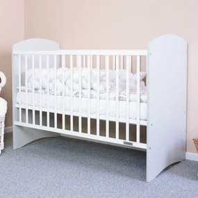 New Baby Łóżeczko dziecięce Leo, biało-szare