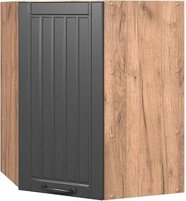 Szafka wisząca narożna ciemnoszary 57x34.1x72 fame-line