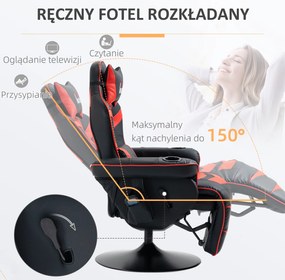 HOMCOM Ergonomiczny Fotel Relaksacyjny z Funkcją Masażu i Uchwytem na Kubek | Aosom PL