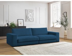 Ciemnoniebieska sztruksowa sofa 274 cm Leonard – Bobochic Paris