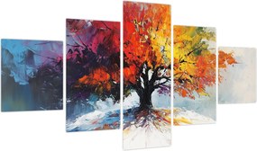 Obraz - Kolorowe drzewo (125x70 cm)