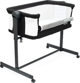 Baby Mix Łóżeczko dostawkowe Rose czarny, 84 x 80 x 52 cm
