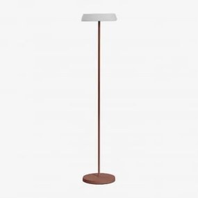 Bezprzewodowa Zewnętrzna Lampa Podłogowa Solarna Led Z Polietylenu I Żelaza Ulenia Dachówka Red Roof - Sklum