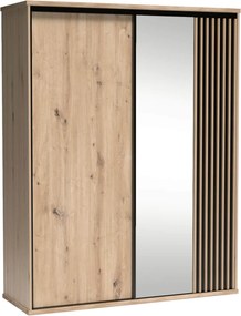 Szafa Przesuwna ALMERIA 179 cm z Lustrem Szafa Trzydrzwiowa Dąb artisan