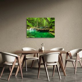 Obraz na szkle - Wodospad Erawan w Kanchanaburi, Tajlandia (70x50 cm)