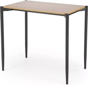 Flared – elegancki stół z drewnianym blatem i dwoma tapicerowanymi krzesłami na metalowym stelażu