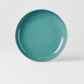 Turkusowy głęboki ceramiczny talerz ø 20 cm Peacock – MIJ
