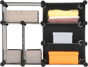 Czarny regał LOW - system wtykowy