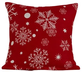 Poszewka na poduszkę z mikrofibry SNOWFALL 45x45 cm, czerwona
