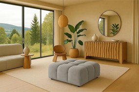 Pufa, pufa modułowa Bolla, tkanina Bluvel, Szary