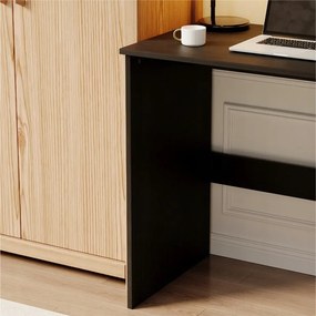 Biurko komputerowe stolik czarne młodzieżowe nowoczesne z szufladami loft