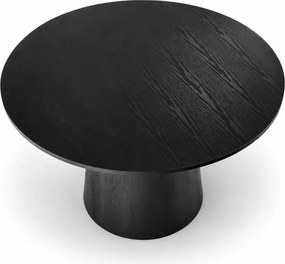 Okrągły elegancki stół Giorgia 120 cm nierozkładany w kolorze czarnym z blatem MDF i solidną podstawą