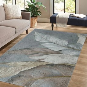 Zielono-szary dywan odpowiedni do prania 80x150 cm Dusty Leaves – Mila Home