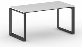 Biurko PRIMO INSPIRE, 160x80 cm, czarna podstawa, biały