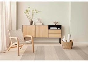 Czarna niska komoda w dekorze dębu 180x89 cm Edge by Hammel – Hammel Furniture