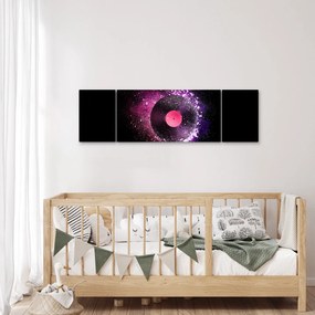 Obraz - Płyta winylowa w kolorze różowo-fioletowym (170x50 cm)
