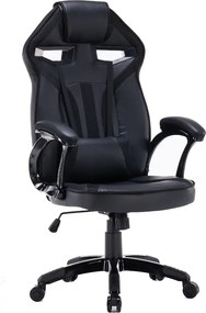 Fotel Czarny Nowoczesny Gamingowy R7-B17
