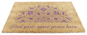 Wycieraczka z włókna kokosowego 40x60 cm Find Your Inner Peace – Artsy Doormats