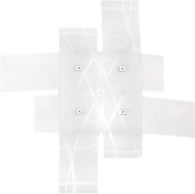 Frida - 2-punktowa lampa ścienna E27 ze szkła satynowego białego - chromowana rama, IP20, maks. 2 x 52 W, żarówki nie są dołączone, szerokość 50 cm