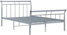 Szare metalowe łóżko dwuosobowe 140x200 cm A2-T43