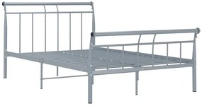 Szare metalowe łóżko dwuosobowe 140x200 cm - Ventano