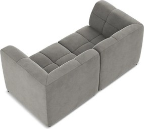 Szara aksamitna sofa 180 cm Aloha – Makamii