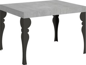 Stół rozkładany 120/204x80 cm Paxon cementu nogi antracytowe