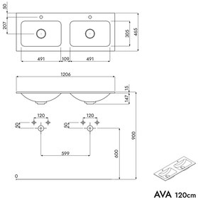 Szafka podumywalkowa AVA 120 cm