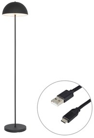 Lampa stojąca zewnętrzna czarna z możliwością ładowania, 3-stopniowy ściemniacz - Keira