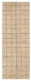 Wełniany chodnik tkany ręcznie w bursztynowym kolorze 80x230 cm Mosaic Amber – Lorena Canals