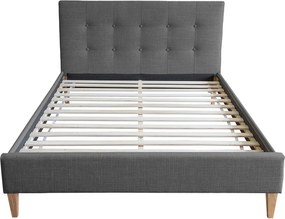 Tapicerowane łóżko 120x12x200 cm szare