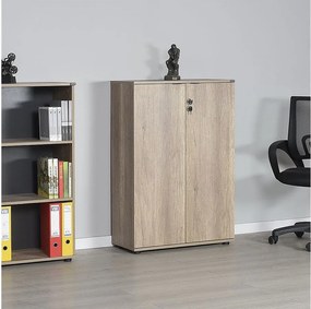 Regał na książki – 72 cm x 109 cm x 34 cm – Jasny orzech – Płyta wiórowa