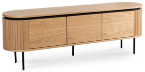 Szafka RTV do Salonu Trzydrzwiowa BECK 160 cm Dąb Nowoczesna