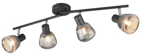 Czarna lampa punktowa ø 10 cm Tarifa – Trio