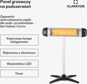 Blumfeldt Rising Sun 2500W Promiennik Podczerwieni Srebrny